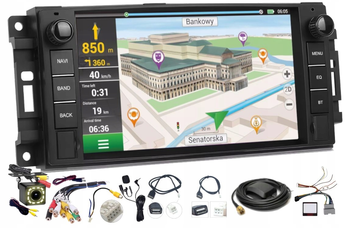 Rádio Gps Android Jeep Patriot 2009-2011 Carplay 6GB 128GB Wifi Usb