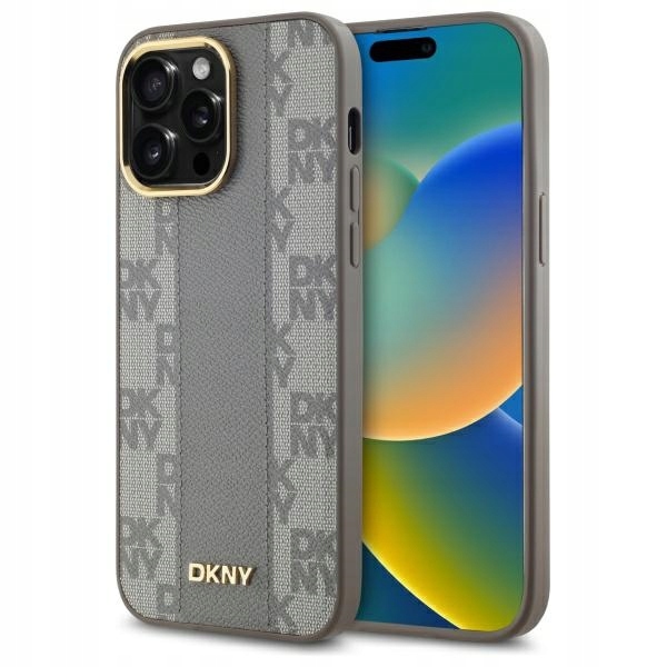 Dkny DKHMP14XPCPVSLE Pouzdro na iPhone 14 Pro Max 6.7" béžové/beige, tvrdé, kožené (hardcase Leather Che)