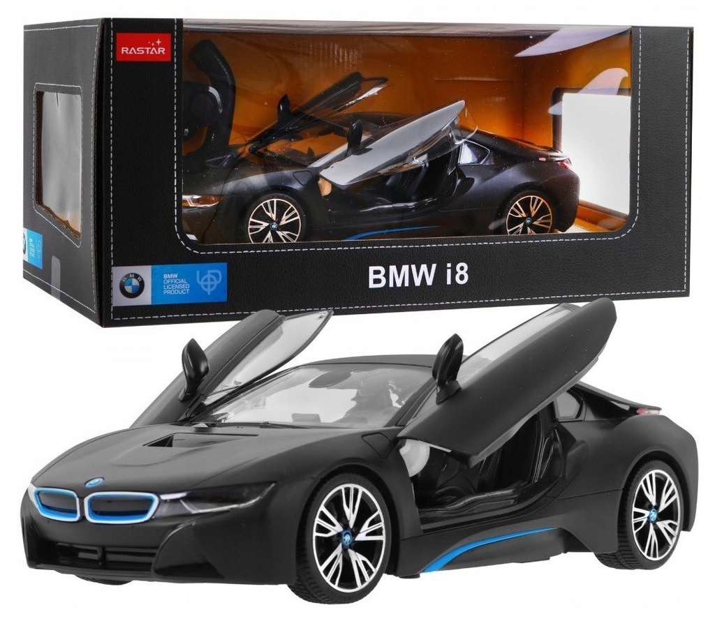 AUTO ZDALNIE STEROWANE SAMOCHÓD BMW I8 RASTAR 1:14 CZARNE ...