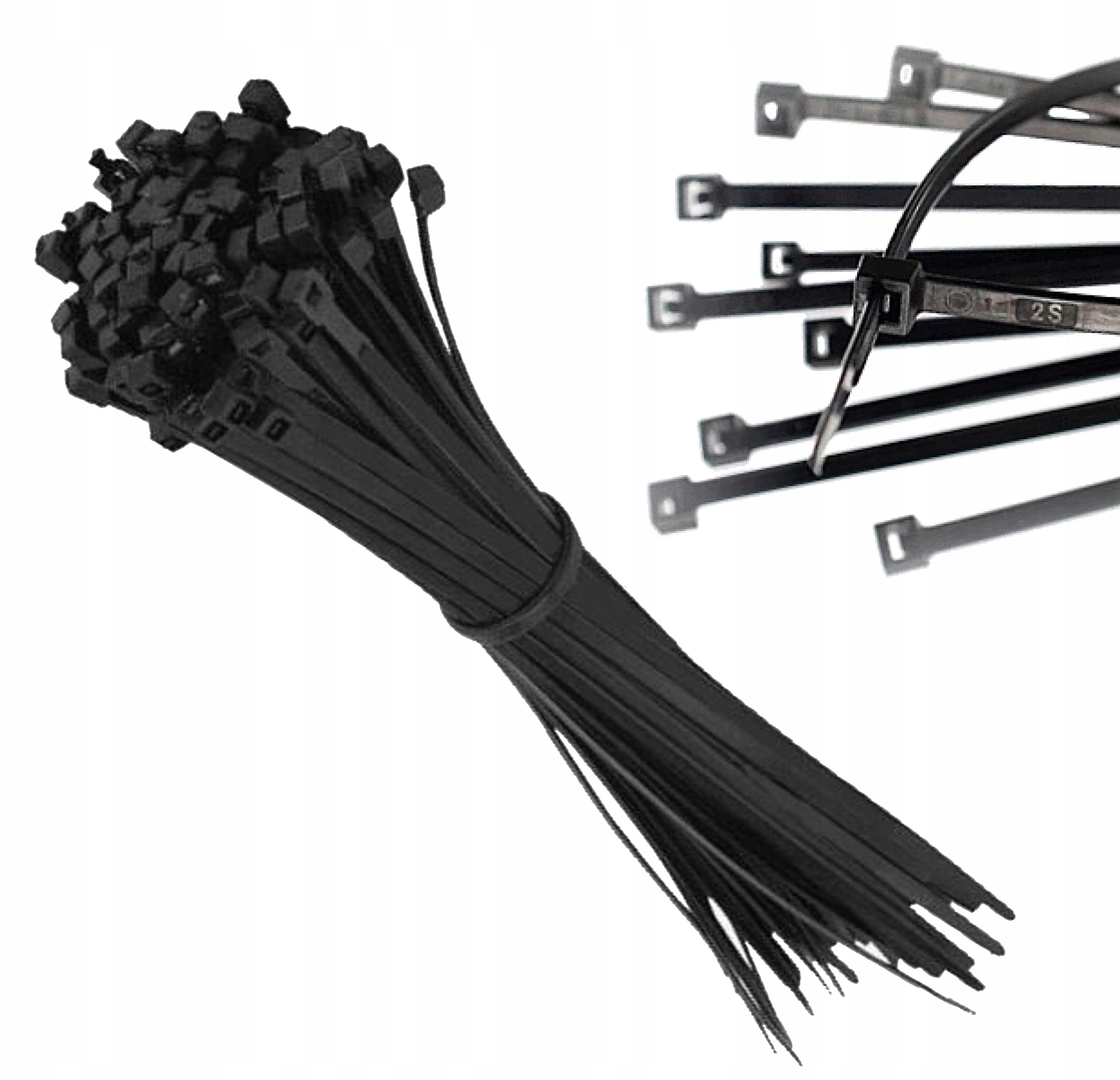 Opaski Zaciskowe Kablowe Trytytki Do Zaciskania 190x4,8 mm Czarne 100szt