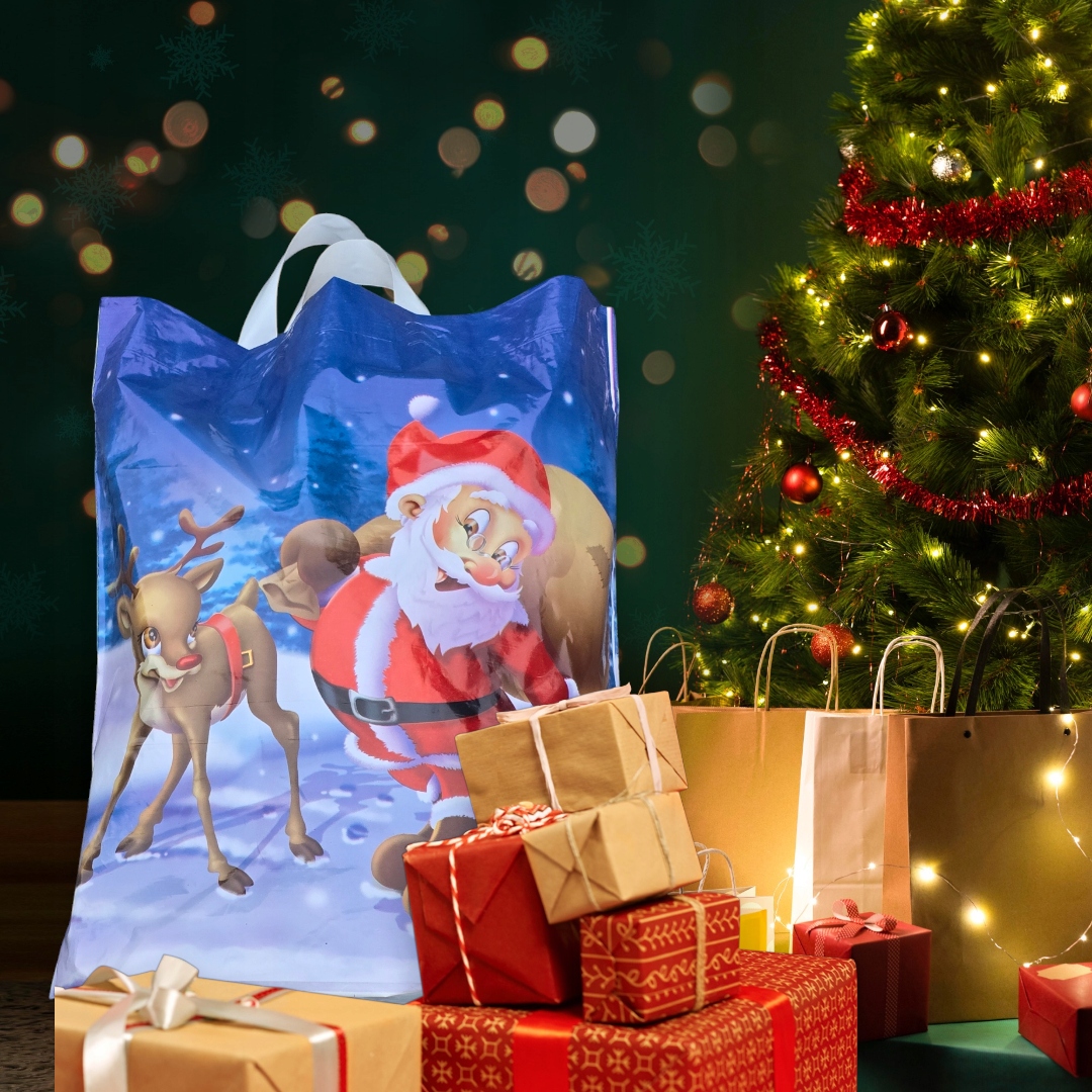 REKLAMÓWKI ŚWIĄTECZNE MIKOŁAJ ŚWIĘTA NA PREZENTY 25 szt. Długość (cm) 45 cm