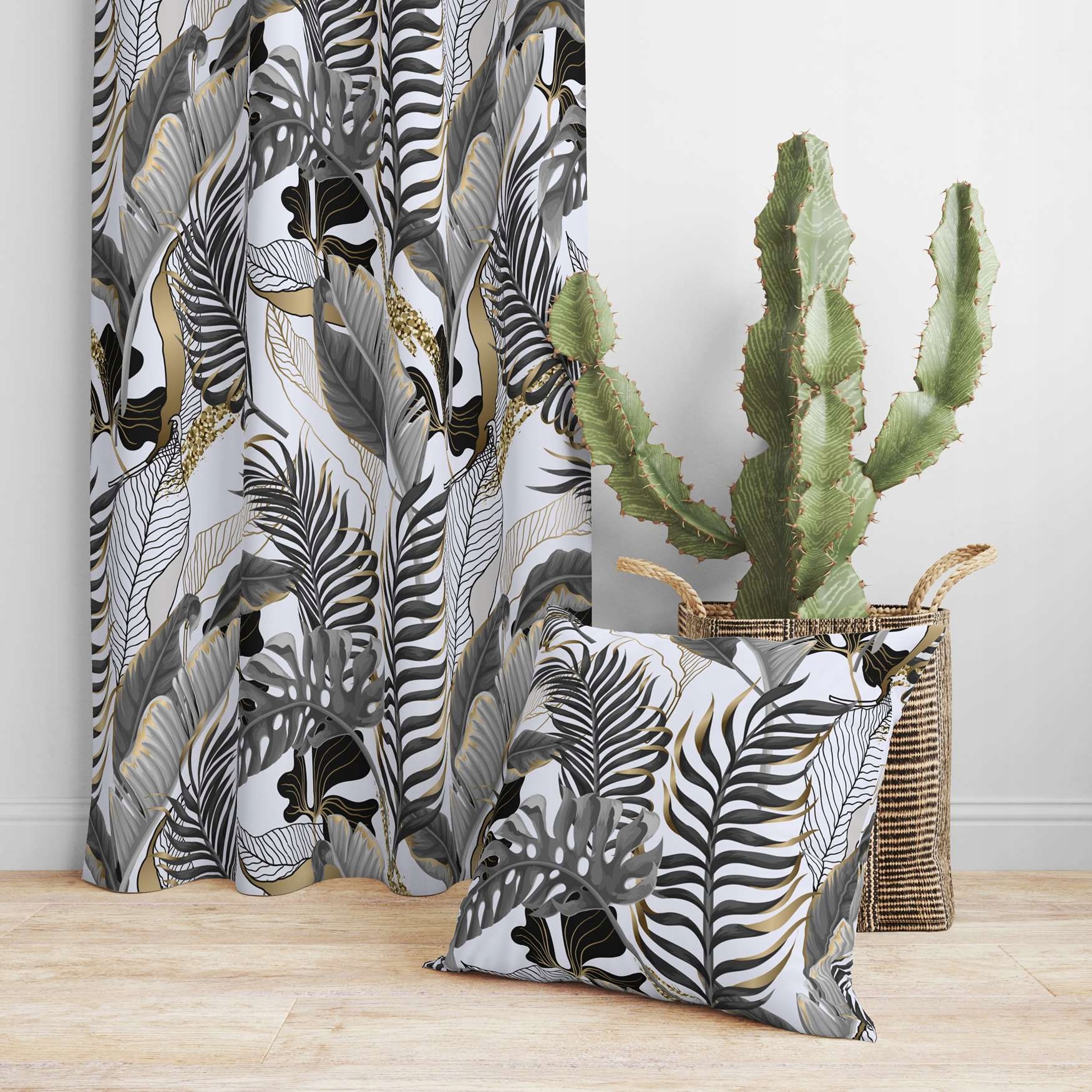 POSZEWKA NA PODUSZKĘ LIŚCIE MONSTERA 50x50 JASIEK 046 Kolor inny