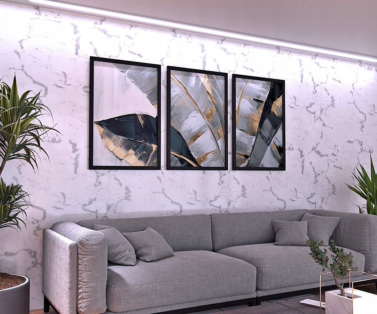Abstraktūs paveikslai svetainei, Painted Leaves rėmeliai, skirtingi prekės ženklai