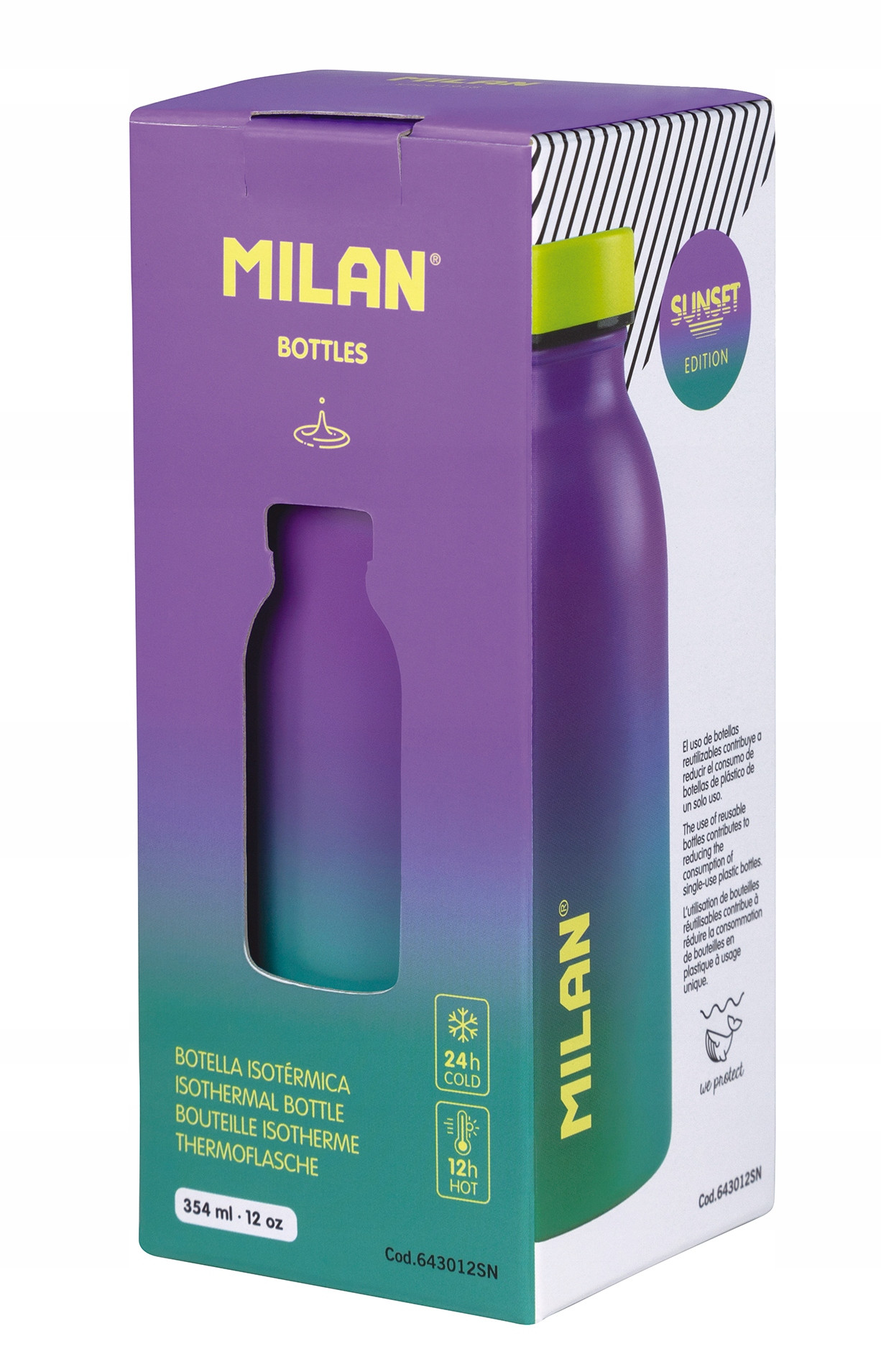 Ocelová Termoska Milan dvoubarevná Termoláhev do školy 345 ml Malá