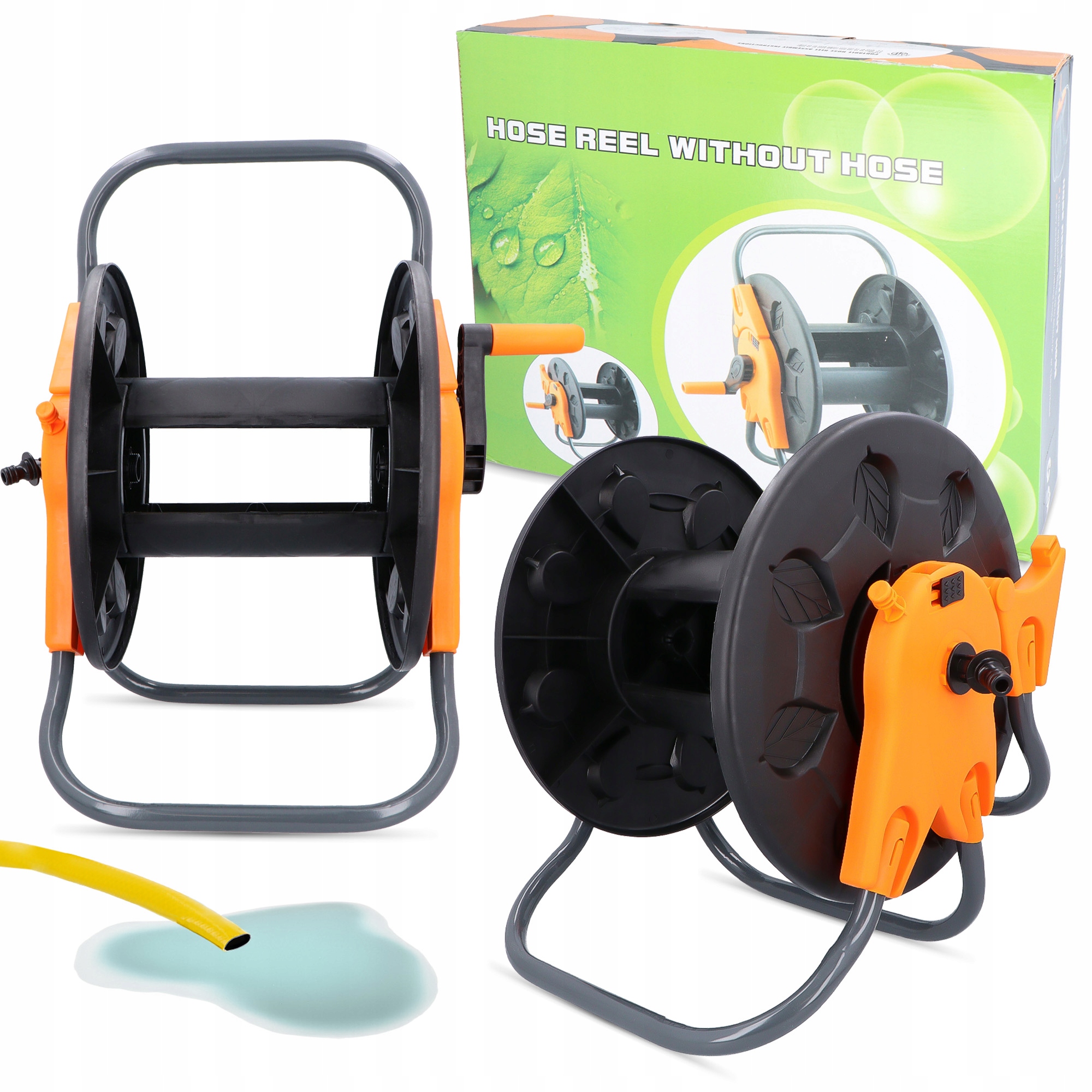 Bęben na Wąż Ogrodowy 1/2'' 60 m Stojak Statyw Zwijacz Wózek Lekki Solid Ib