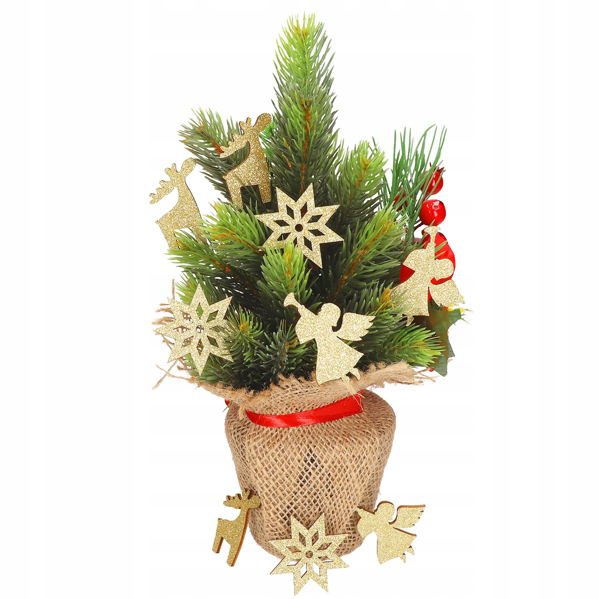 ZŁOTE ANIOŁEK GWIAZDKI BROKATOWE ŚNIEŻYNKI NA STROIK CHOINKĘ DUŻY ZESTAW Najdłuższy wymiar 5 cm