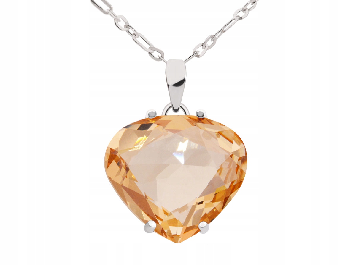 

Naszyjnik srebrny łezka beżowy Swarovski srebro