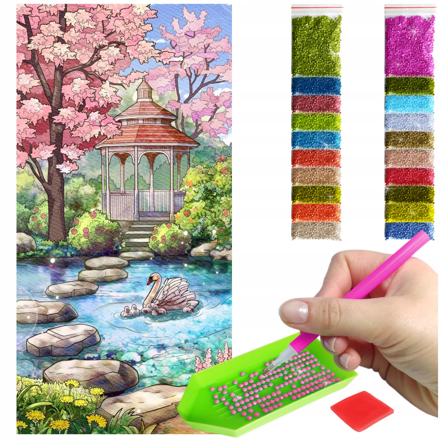 Diamantová výšivka Diamond Painting 5D B.duży 40x80cm