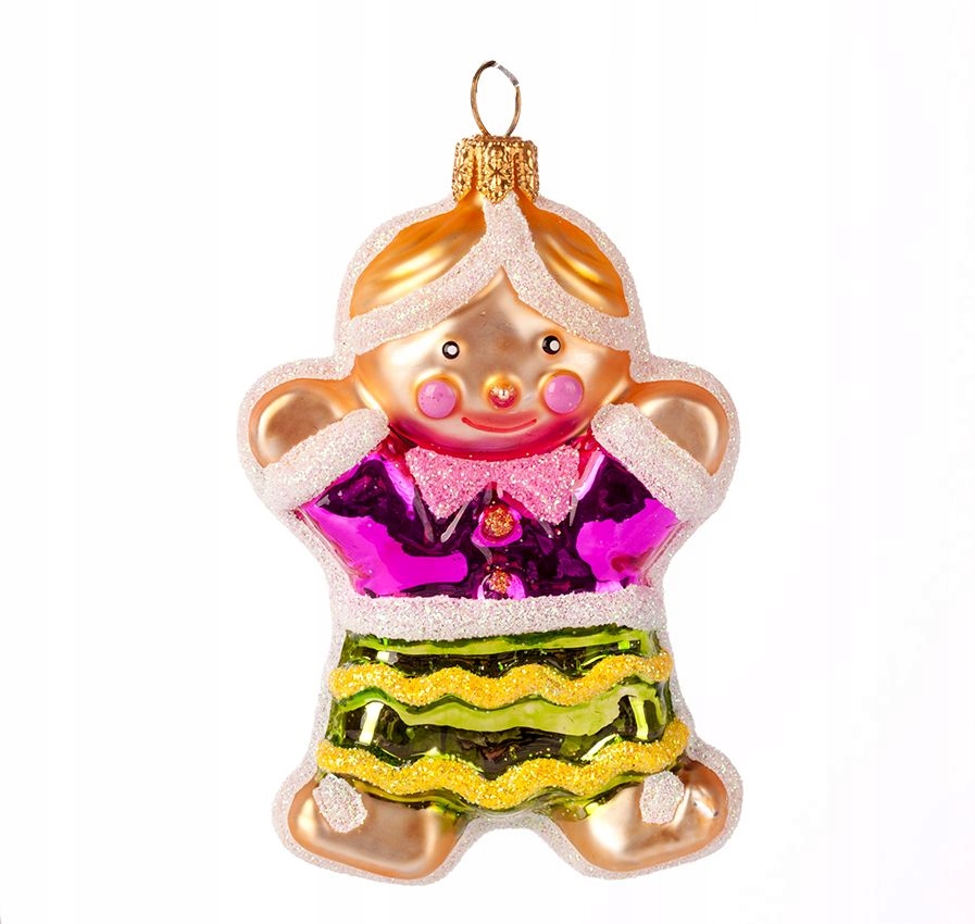 

Bombka szklana choinkowa forma dziewczynka ciastko