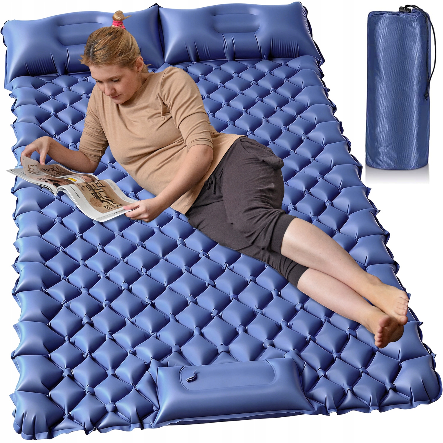 Lehká Matrace S Vestavěnou Rolovací Pumpou Podložka 190 CM