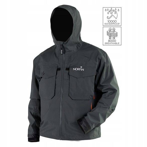 Norfin brodící bunda Pilot Wading Jacket Šedá velikost L