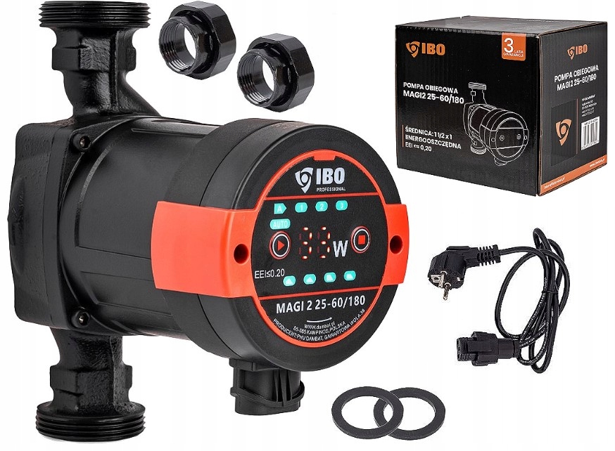 Pompa obiegowa elektroniczna IBO MAGI 2 25-60/180 energooszczędna Marka Ibo