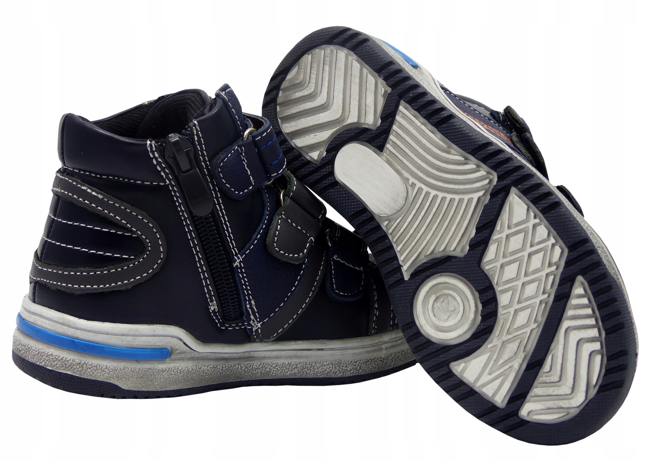 WYSOKIE PÓŁBUTY NA RZEPY SNEAKERSY Buty SPORTOWE Kolor niebieski