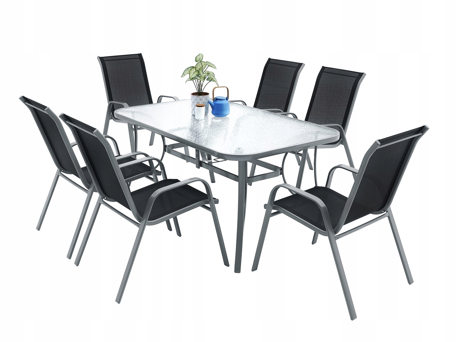 MEBLE OGRODOWE ZESTAW STÓŁ 6+1 NA TARAS BALKON