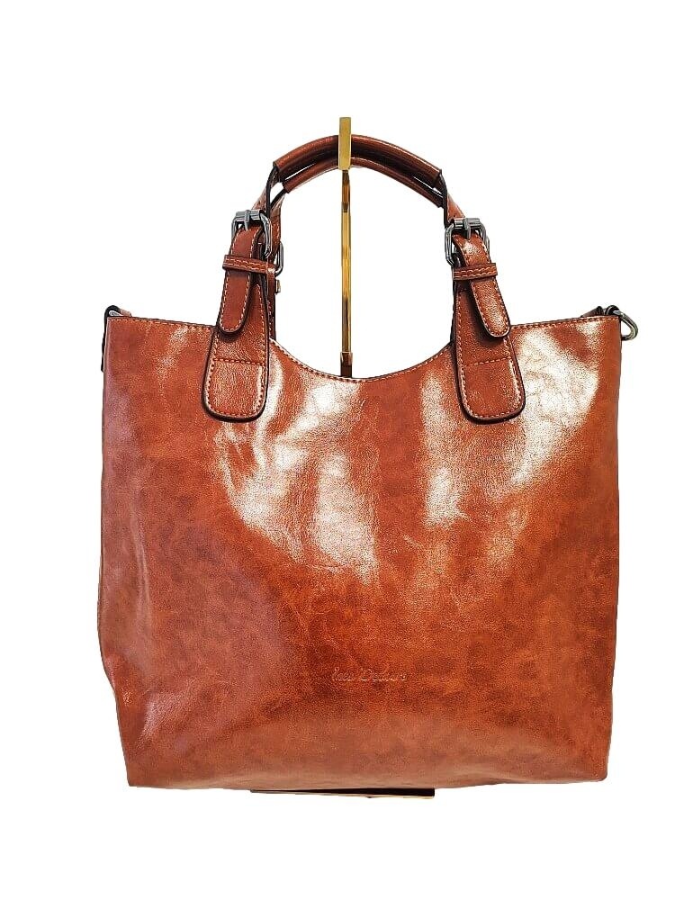 Ines Delaure shopper kabelka camelová
