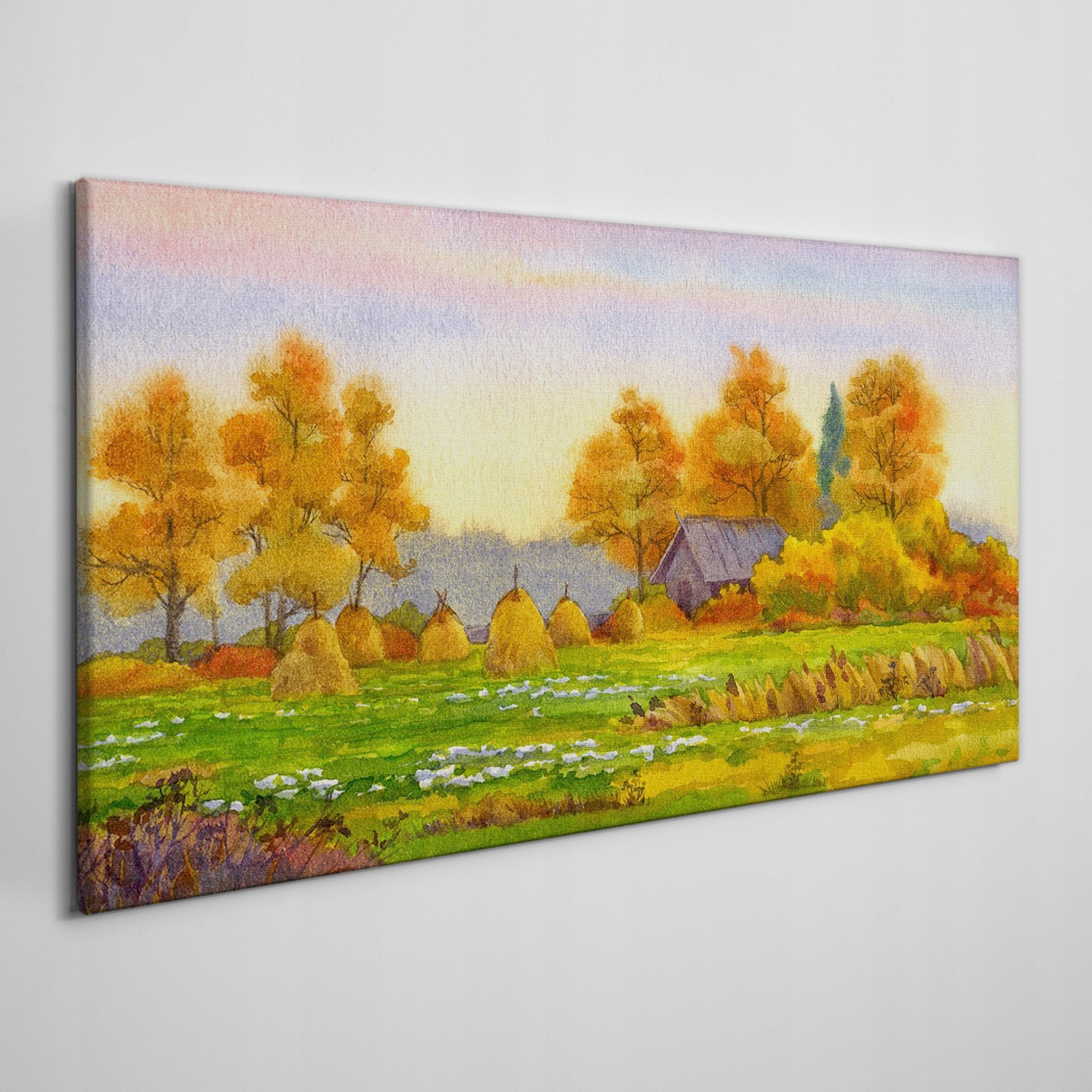 

Obraz na płótnie Malarstwo jesień wieś 120x60 cm
