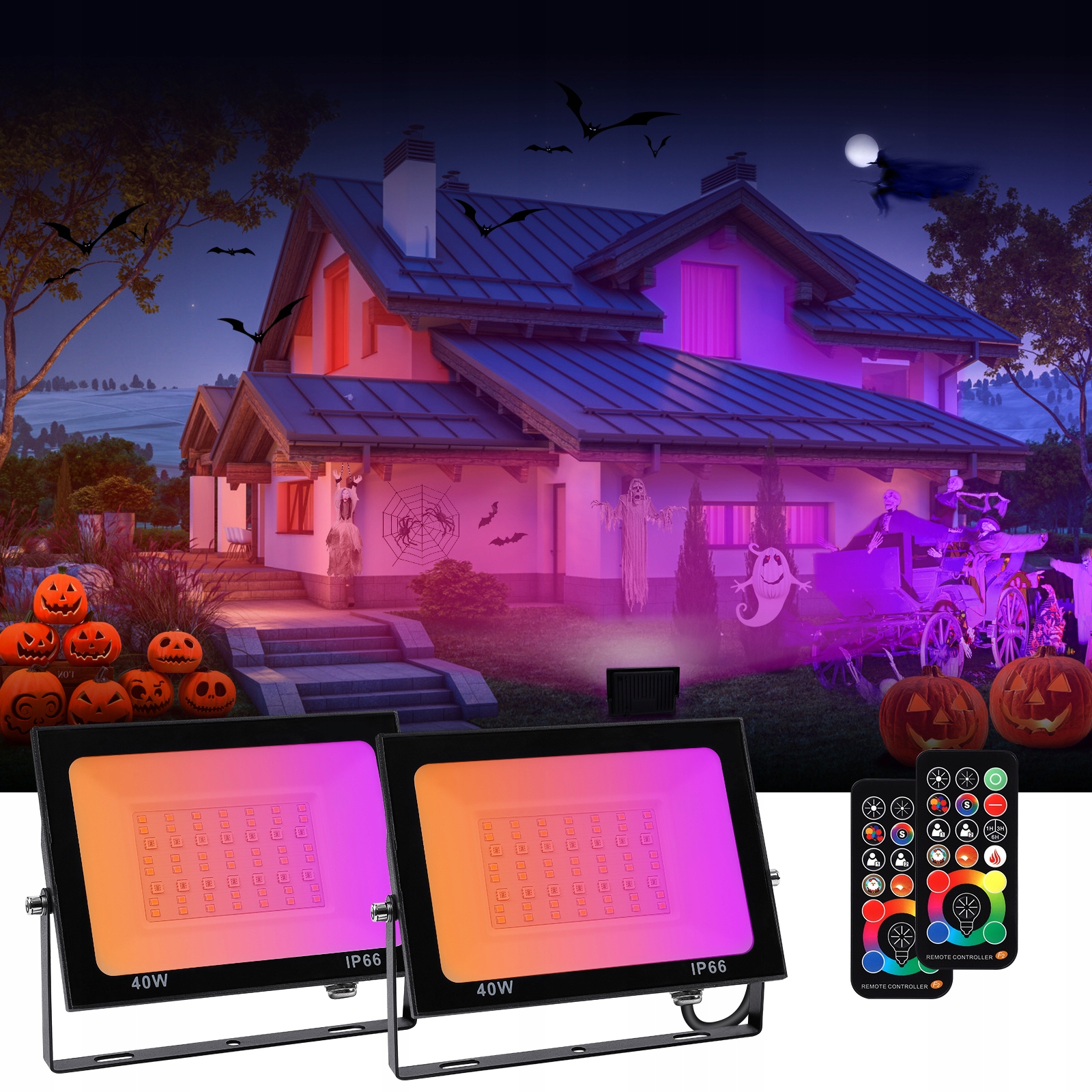 2-pakowy reflektor LED do zastosowań zewnętrznych, odpowiednik reflektora Marka bez marki