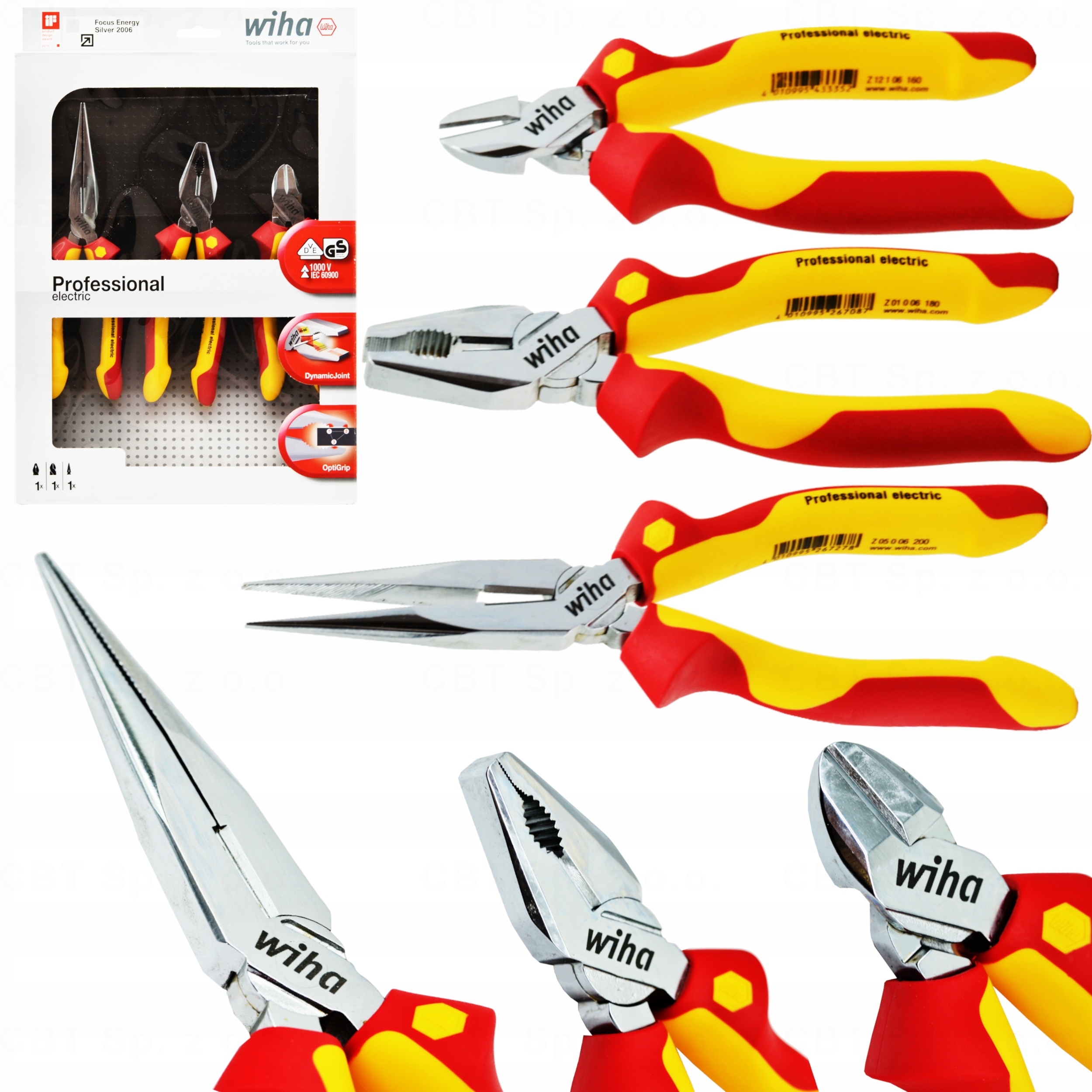 Kleště boční Kombinačky Vde izolované 1 kV Wiha 26852 sada 3 kusů