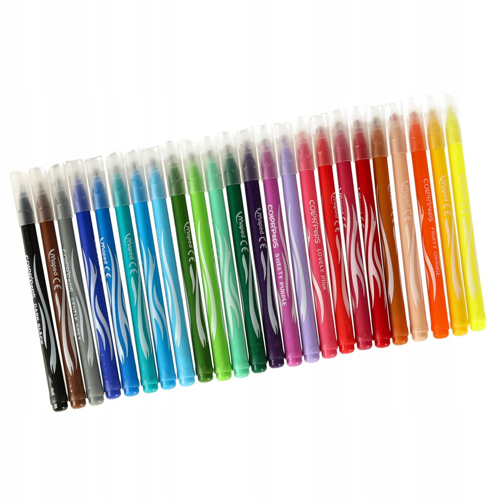 Mazaki Flamastry Dmuchane Maped Zestaw 24 kolory Szkolne Dla Dziecka Marka Maped