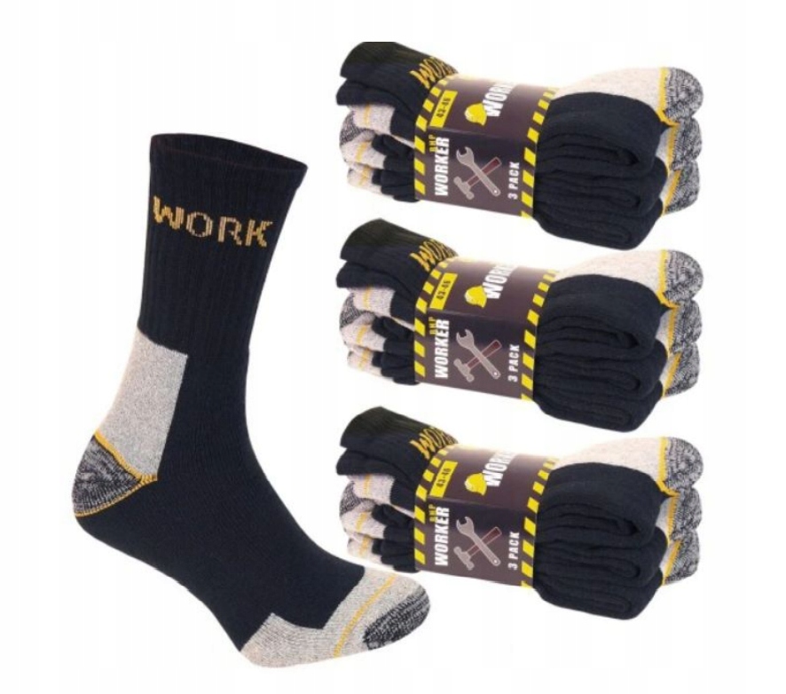 

9x par Work skarpety robocze Mocne Polskie 35-38