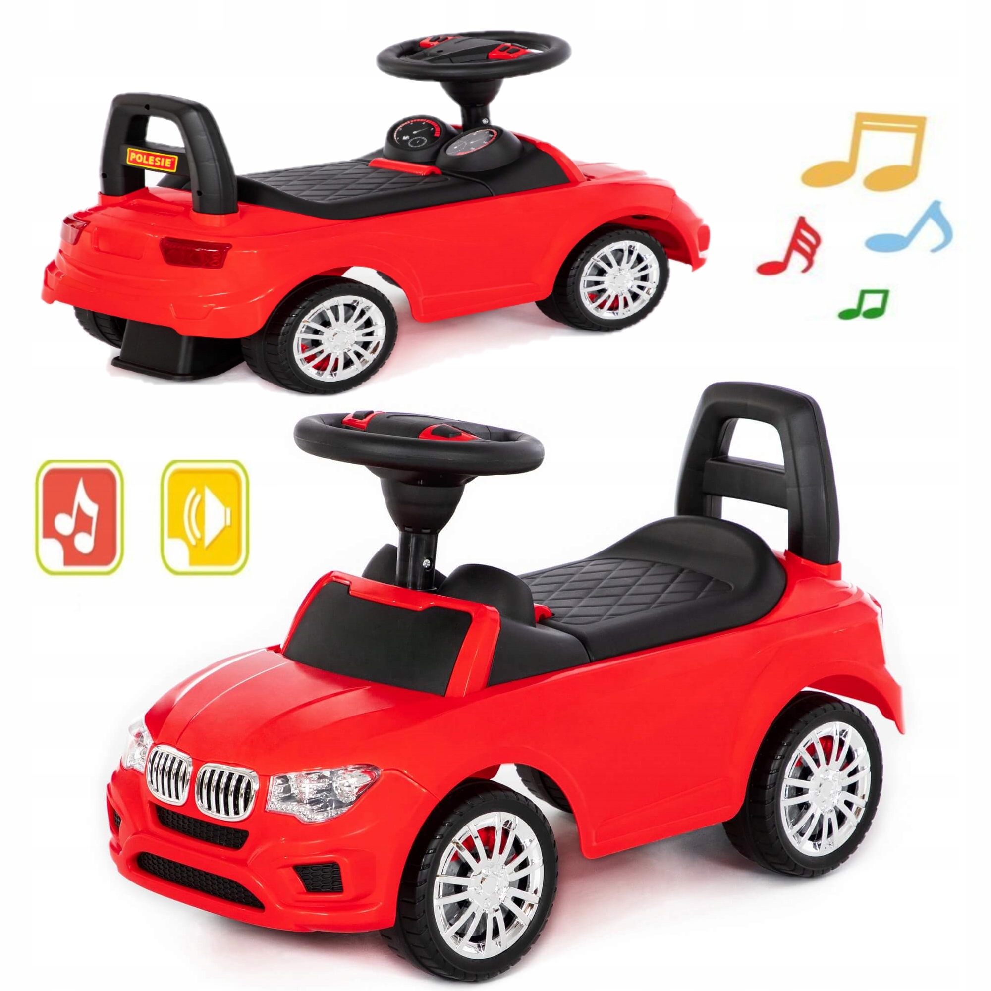 JEŹDZIK PCHACZ SAMOCHÓD DŹWIĘK POLESIE 2W1