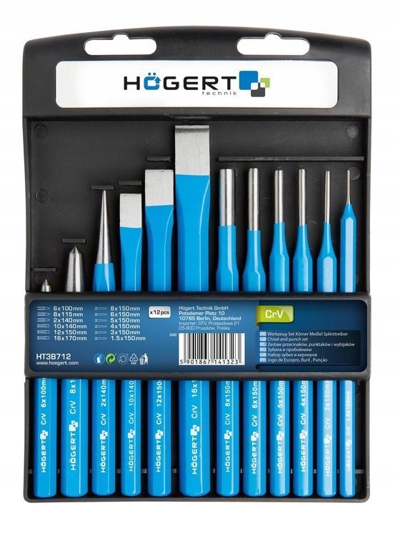 

Hogert HT3B712 Przecinaki punktaki wybijaki 12 szt