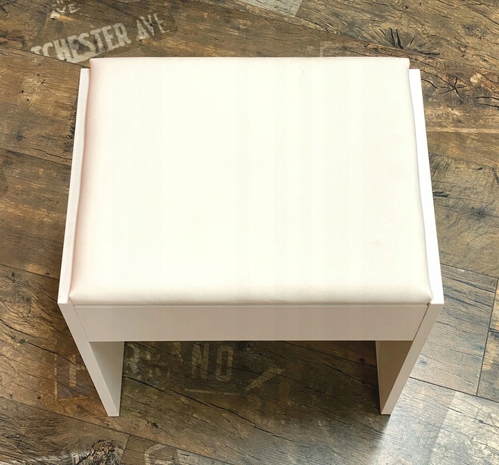 Taboret Pufa Krzesło do Toaletki Biały Stołek Kolor mebla biały