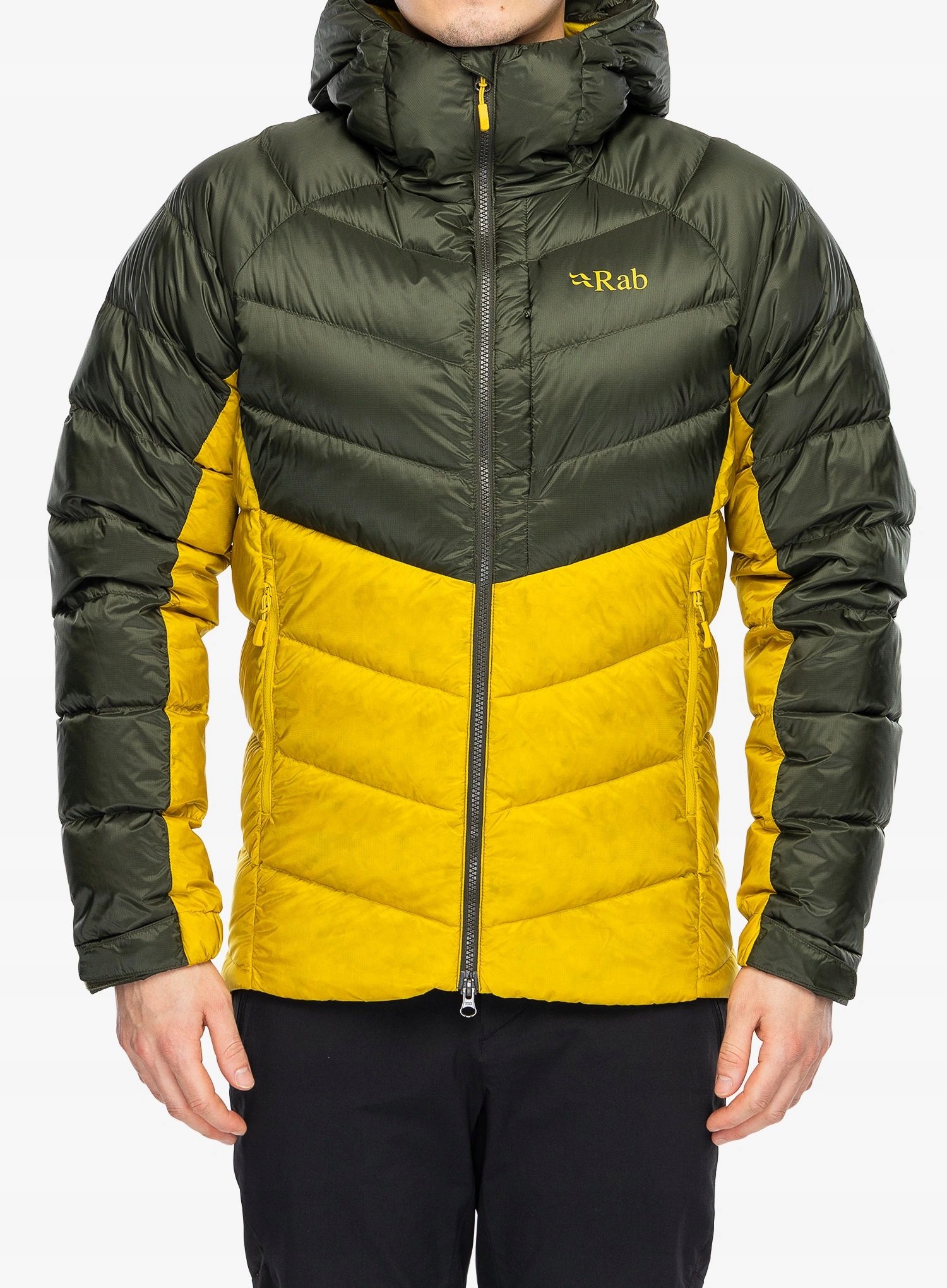 Kurtka puchowa Rab Glaceon Pro Jacket army/dark pollen S