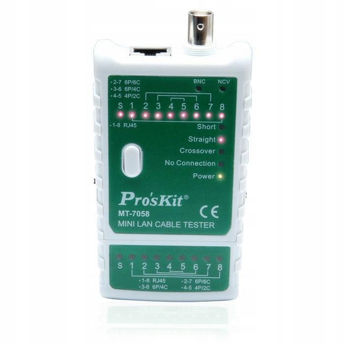

Tester Sieci Lan Utp Ftp RJ45 Bnc Proskit MT-7058