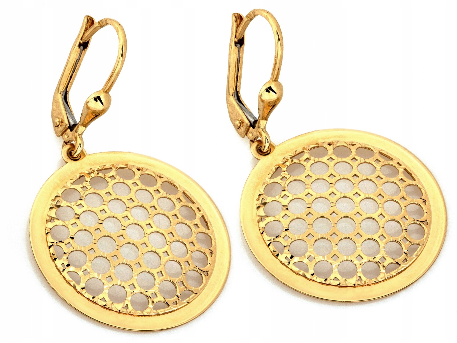 Dámské zlaté náušnice 585 14kt efektní