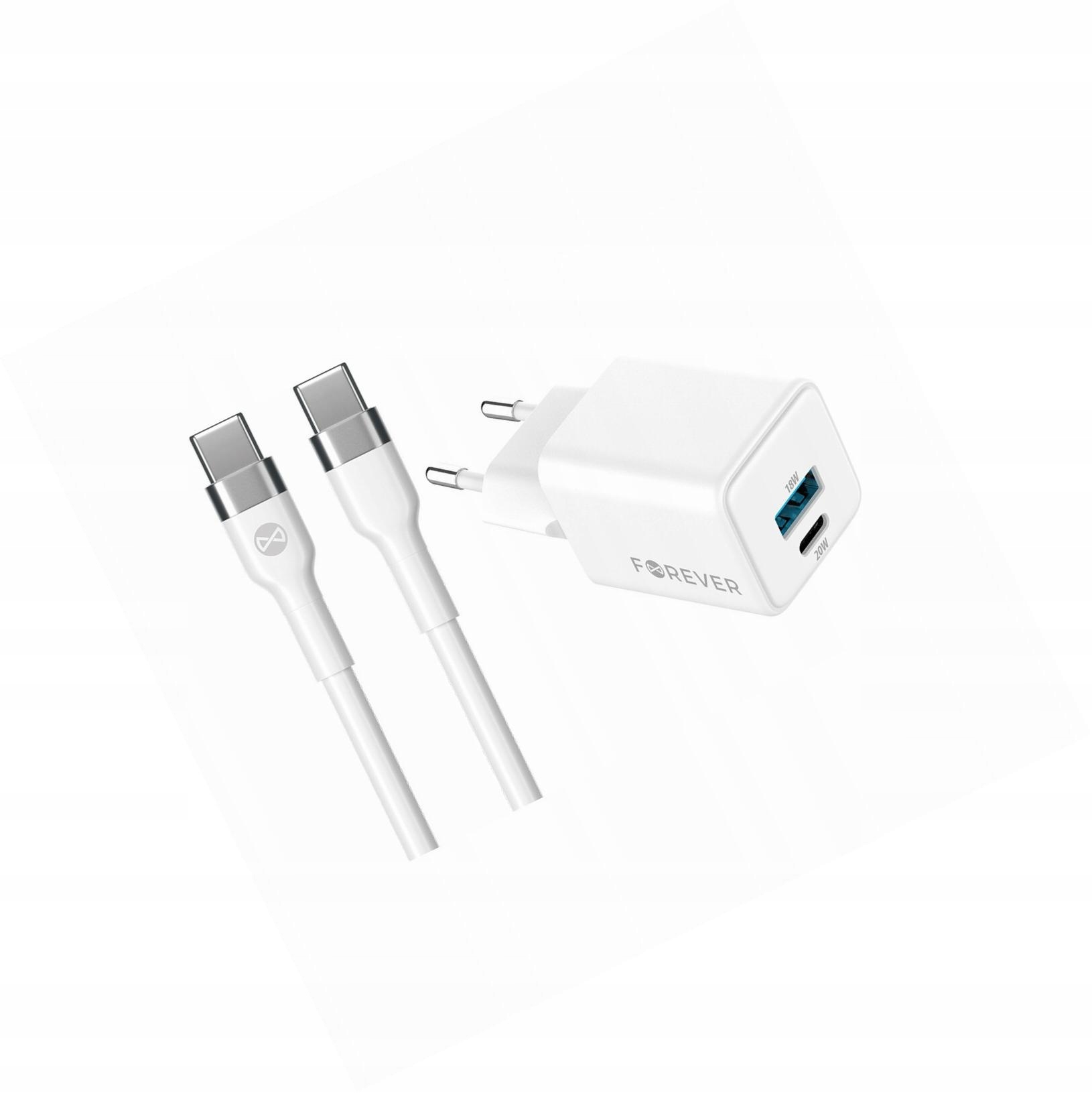 Szybka ładowarka GaN 20W 2 wejścia Usb i Usb-c z kablem do Xiaomi Poco C75