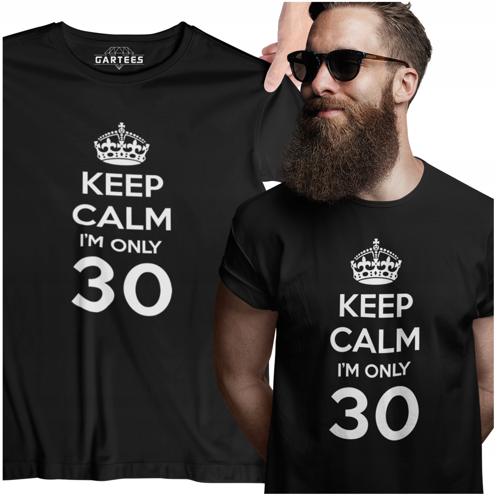 

Koszulka Męska Prezent Na Urodziny Keep Calm IM 30