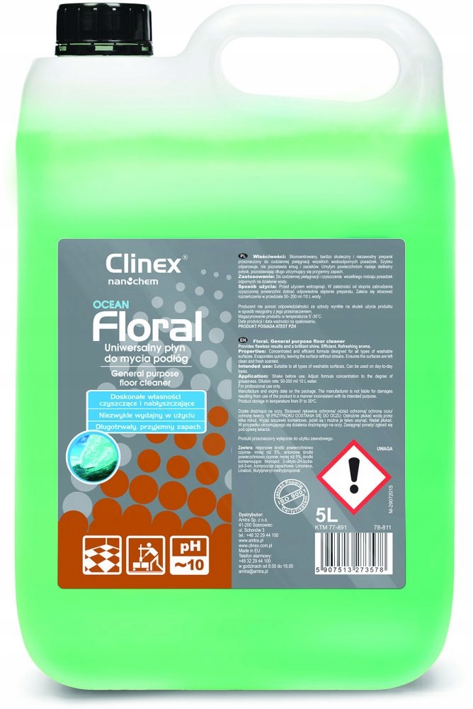 

Clinex Floral Ocean Uniwersalny Płyn Do Podłóg 5L