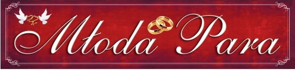 TABLICA ŚLUBNA WESELNA AUTO MŁODA PARA CZERWONA OBRĄCZKI GOŁĄBKI SAMOCHÓD