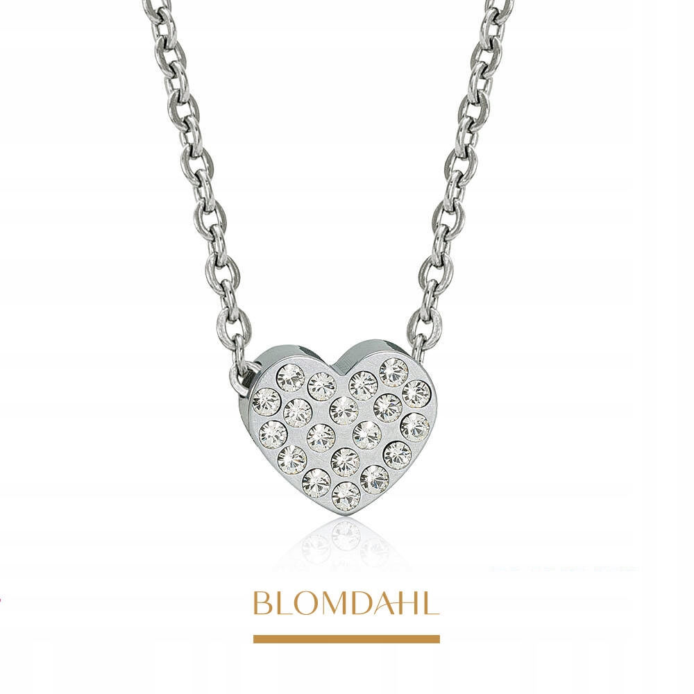 Blomdahl Hypoalergenní Náhrdelník Brilliance Heart Crystal 8 mm
