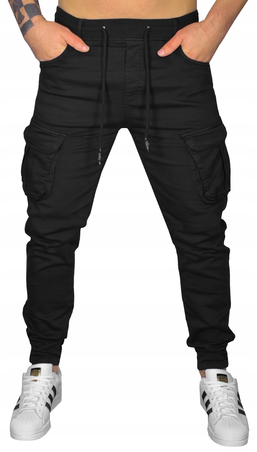 BOJÓWKI MĘSKIE SPODNIE ELASTYCZNE JOGGERY JAKOŚĆ Rozmiar L