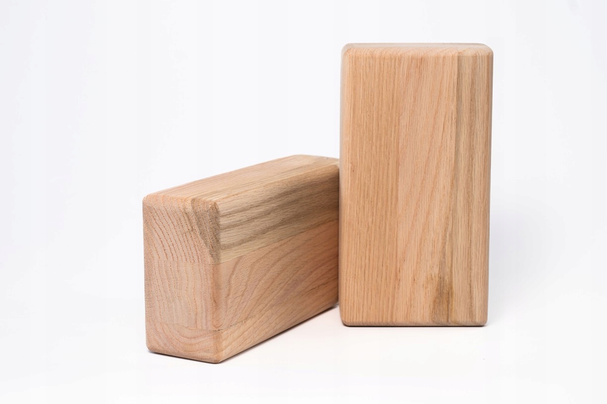 Klocki dębowe do jogi 2 sztuki