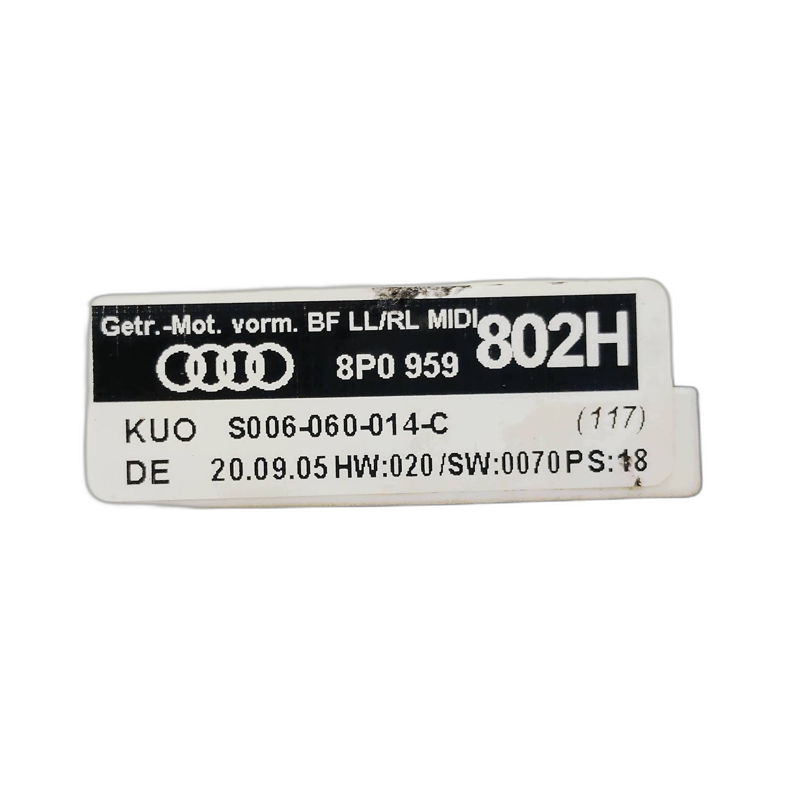 mini motor windows right front Audi A3 8P 3D 1.9 TDI 8P0959802H