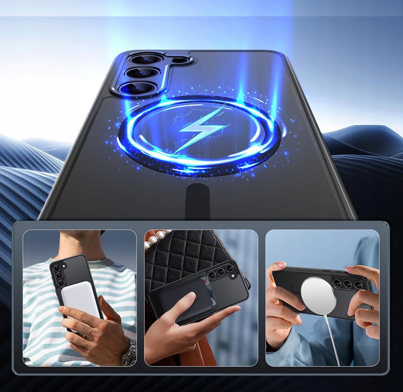 ETUI do SAMSUNG GALAXY S23 5G do Magsafe MATOWE MATT CASE SZKŁO 5D PREMIUM Kolekcja ETUI MAGNETYCZNE MATOWE