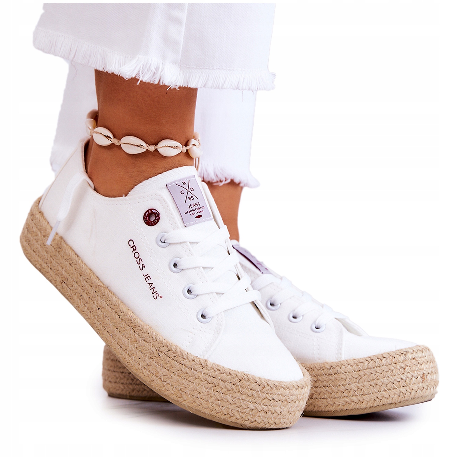

Buty Espadryle Cross Jeans JJ2R4005C Białe 37