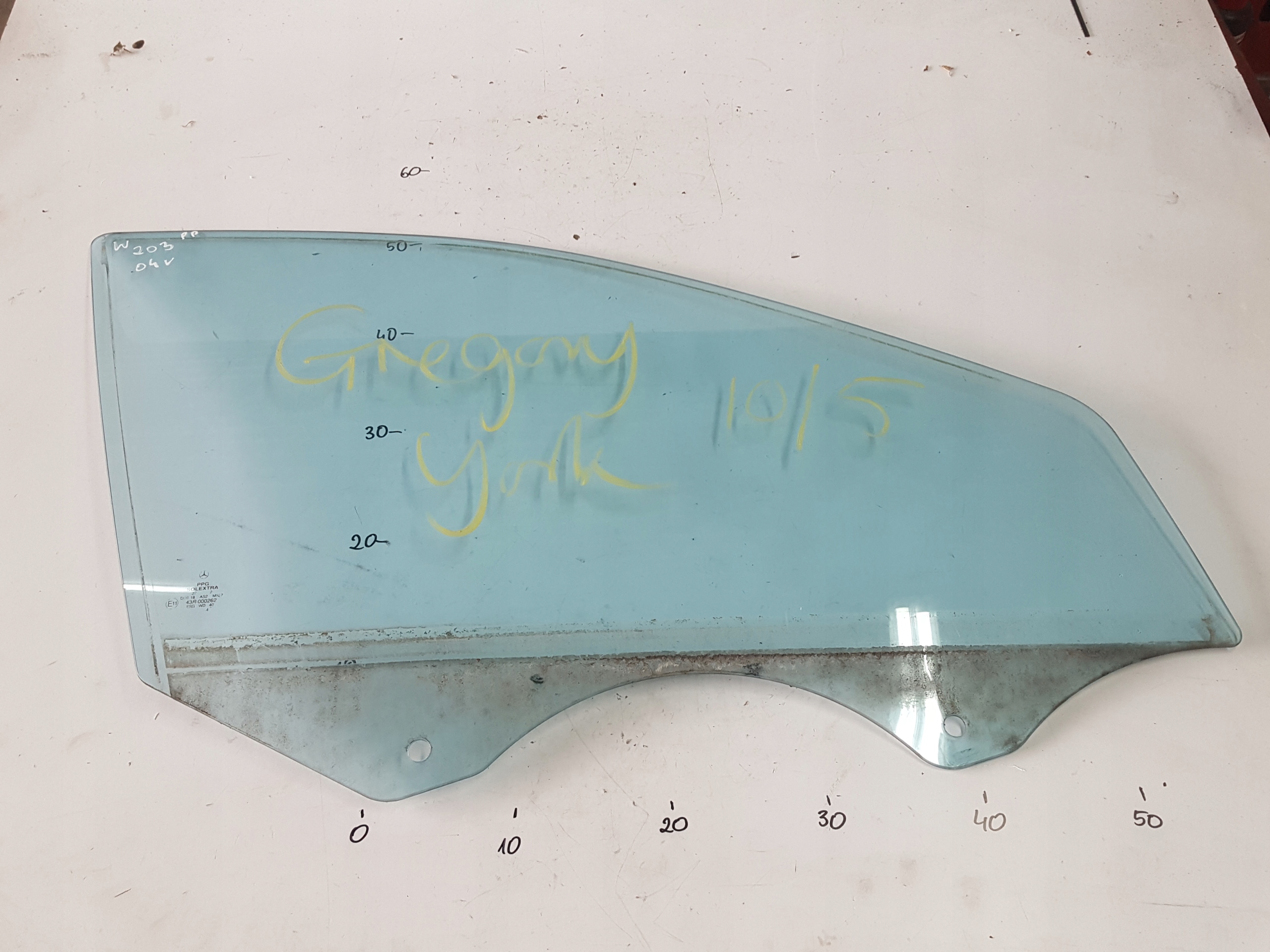 MERCEDES C KLASA W203 LIFT 04r SZYBA DRZWI PRAWA PRZÓD