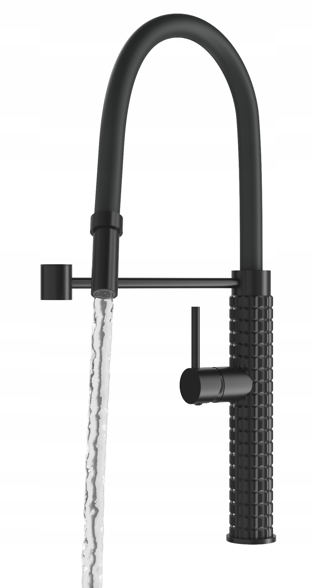 Kuchynský Kohútik S Flexibilným Výtokom, Čierna Batéria Do Umývadla, Moderný Fano