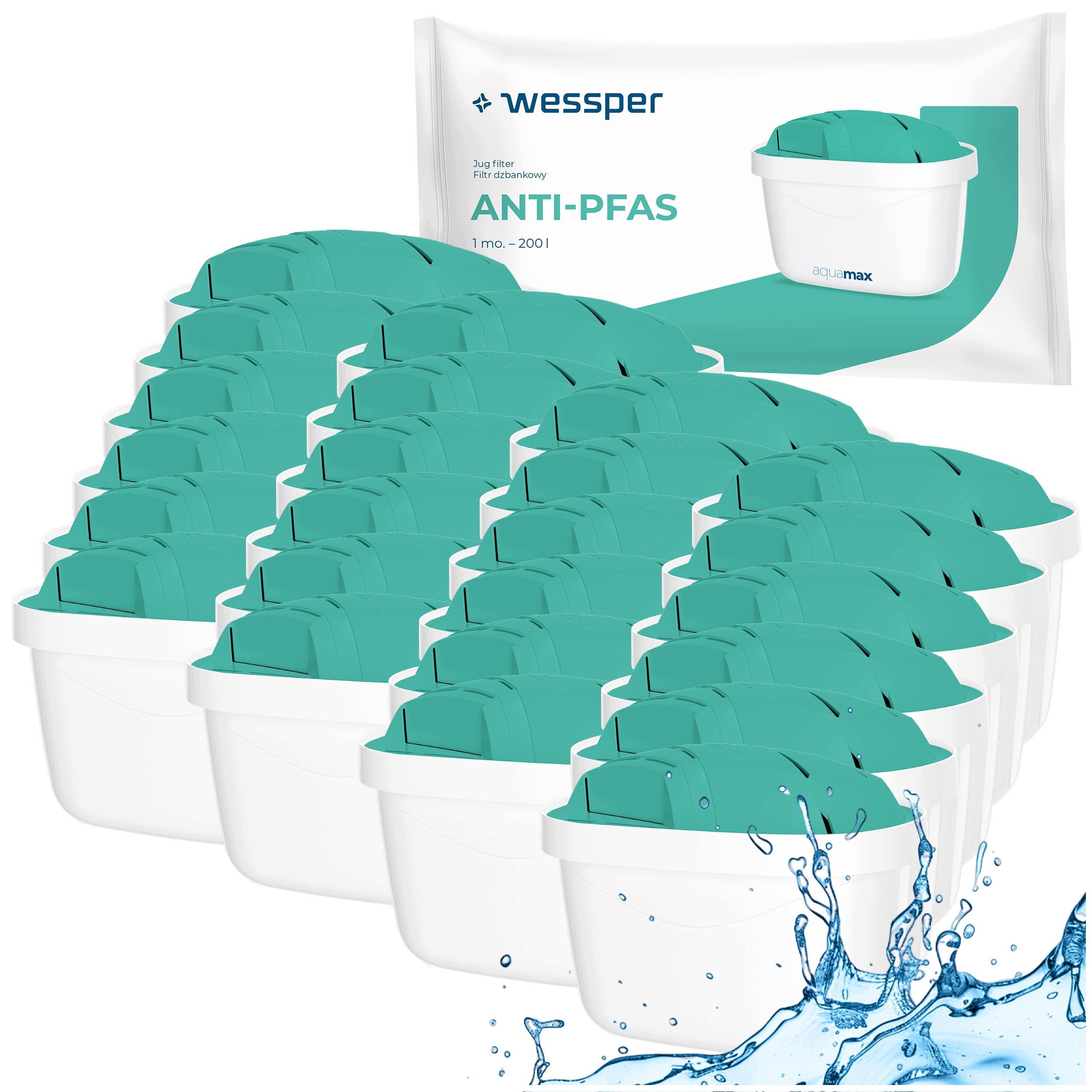 Redukčný filter Pfas Wessper aquamax Anti-pfas filter do kanvice 24 ks