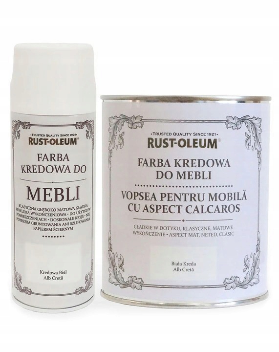 FARBA KREDOWA DO MEBLI RUSTOLEUM SZARY 2,5L Stopień połysku mat