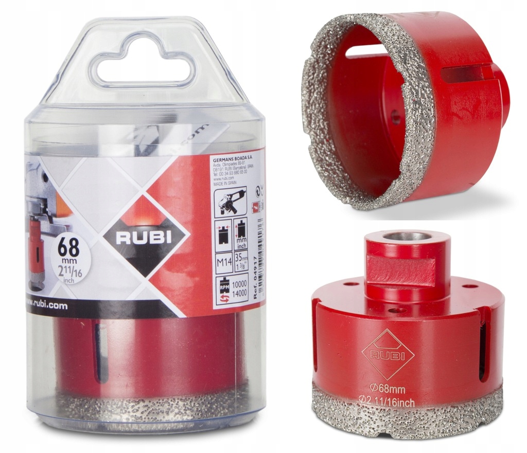 

Rubi wiertło drygres 68mm na sucho