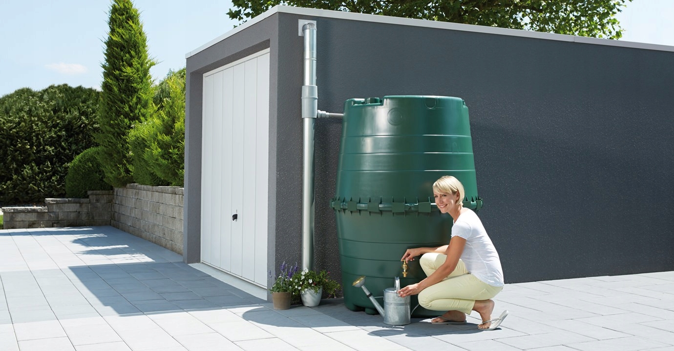 ZBIORNIK NA DESZCZÓWKĘ WODĘ Z RYNNY 1300L BECZKA Marka Garantia