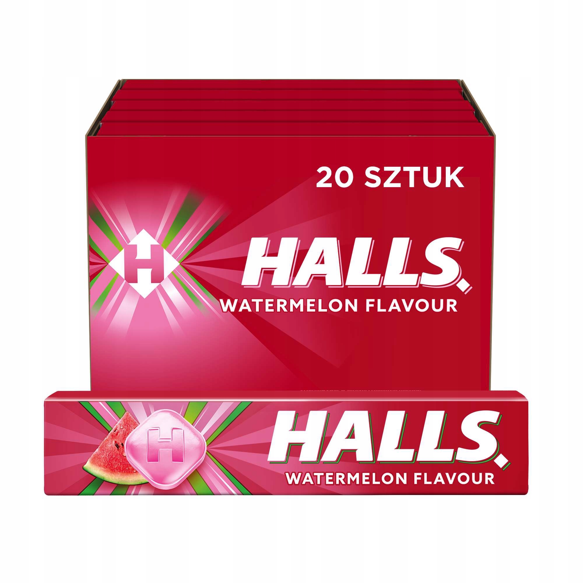 Levně Halls Watermelon Bonbóny 33,5 g x 20 kusů