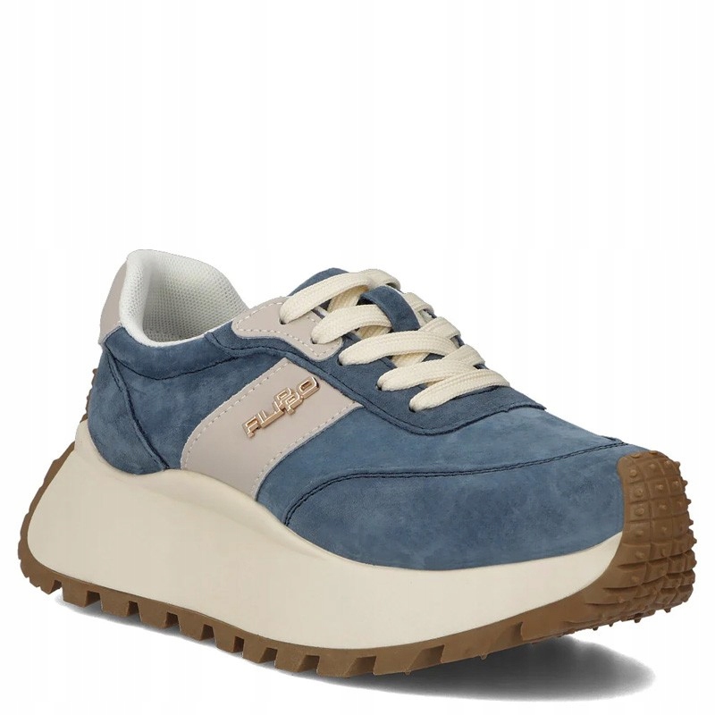 Filippo DP6785 Modrobéžové Kožené Tenisky 37