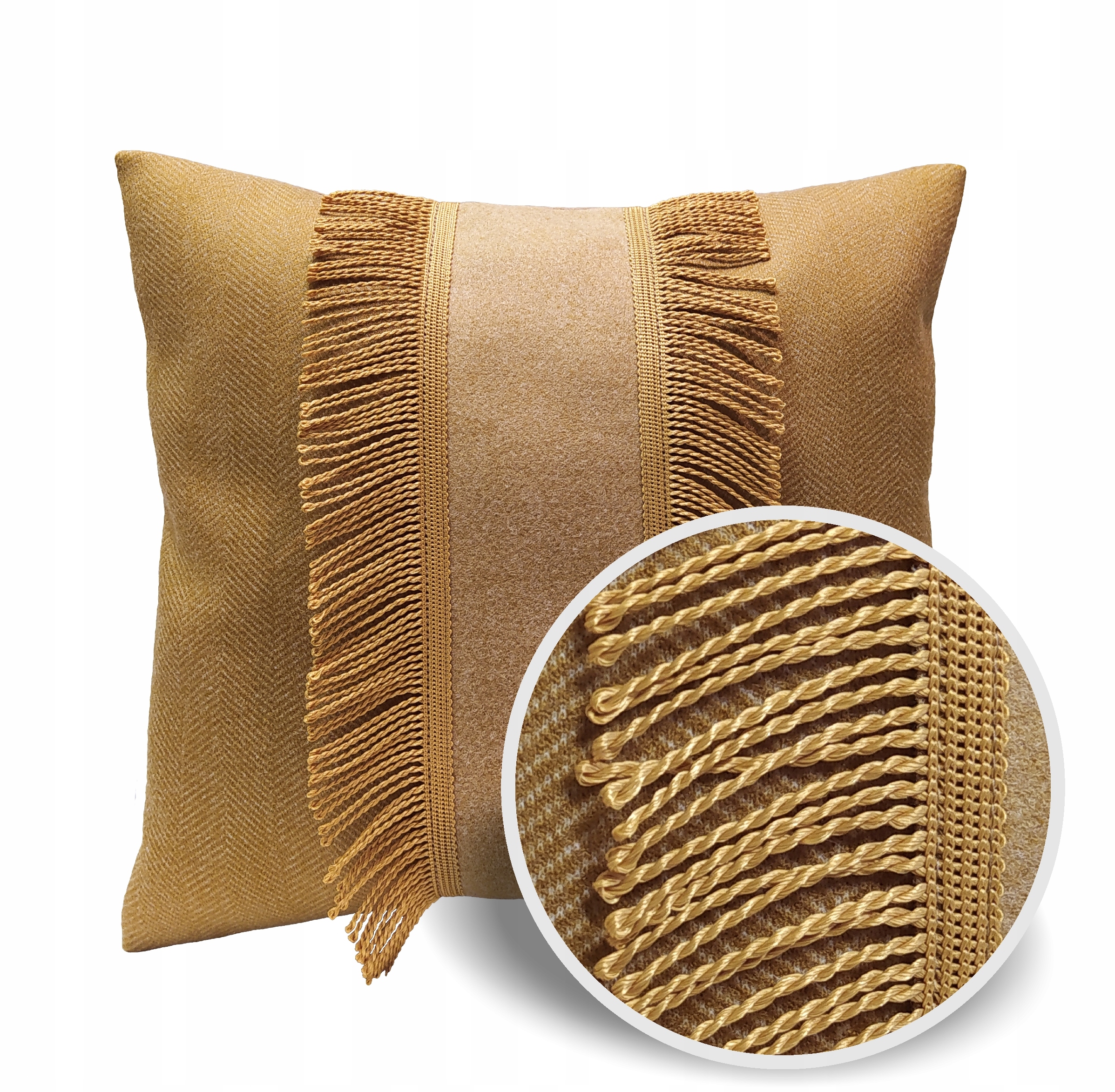 

Poszewka miodowa musztarda Scandi Boho II 50x50