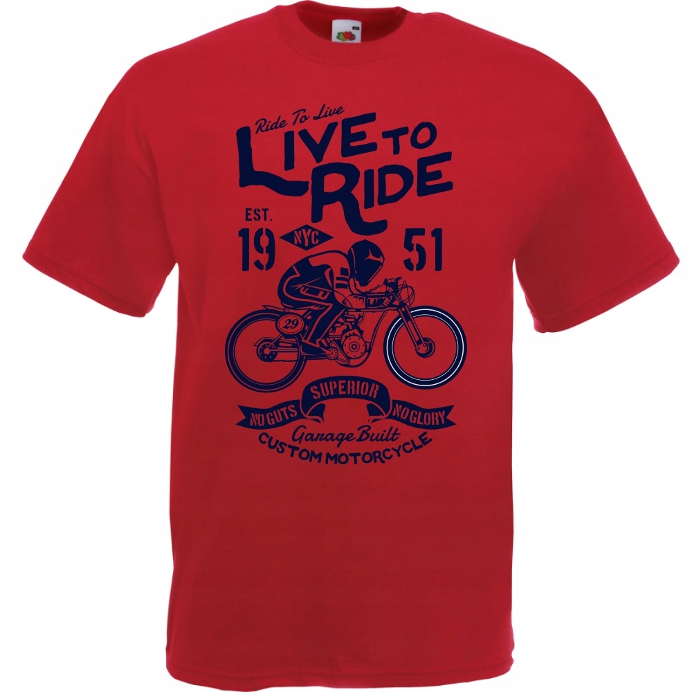 

Koszulka motocykl motocyklista Nyc XL ceglana czer